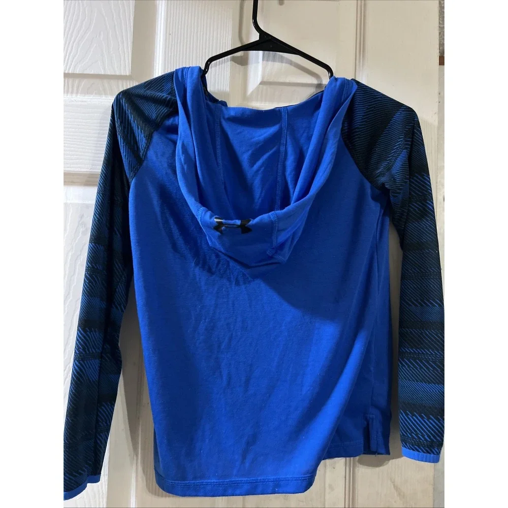 Threadborne Boys Size M Blue And Black Strip Thin Long Sleeve Jacket